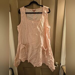 * Joe Browns size 18 pink polka dot tunic top